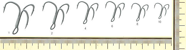 No.7772 丸型トレブルフック アウトバーブ