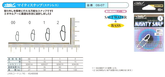 odz OS-07 マイティスナップ ステンレス製